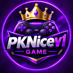 PKNicev1 Game APK profile logo with purple gaming design