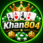 Khan804 Game APK profile logo with green and gold gaming design