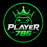 Player786 Game logo with dark green and black gaming design